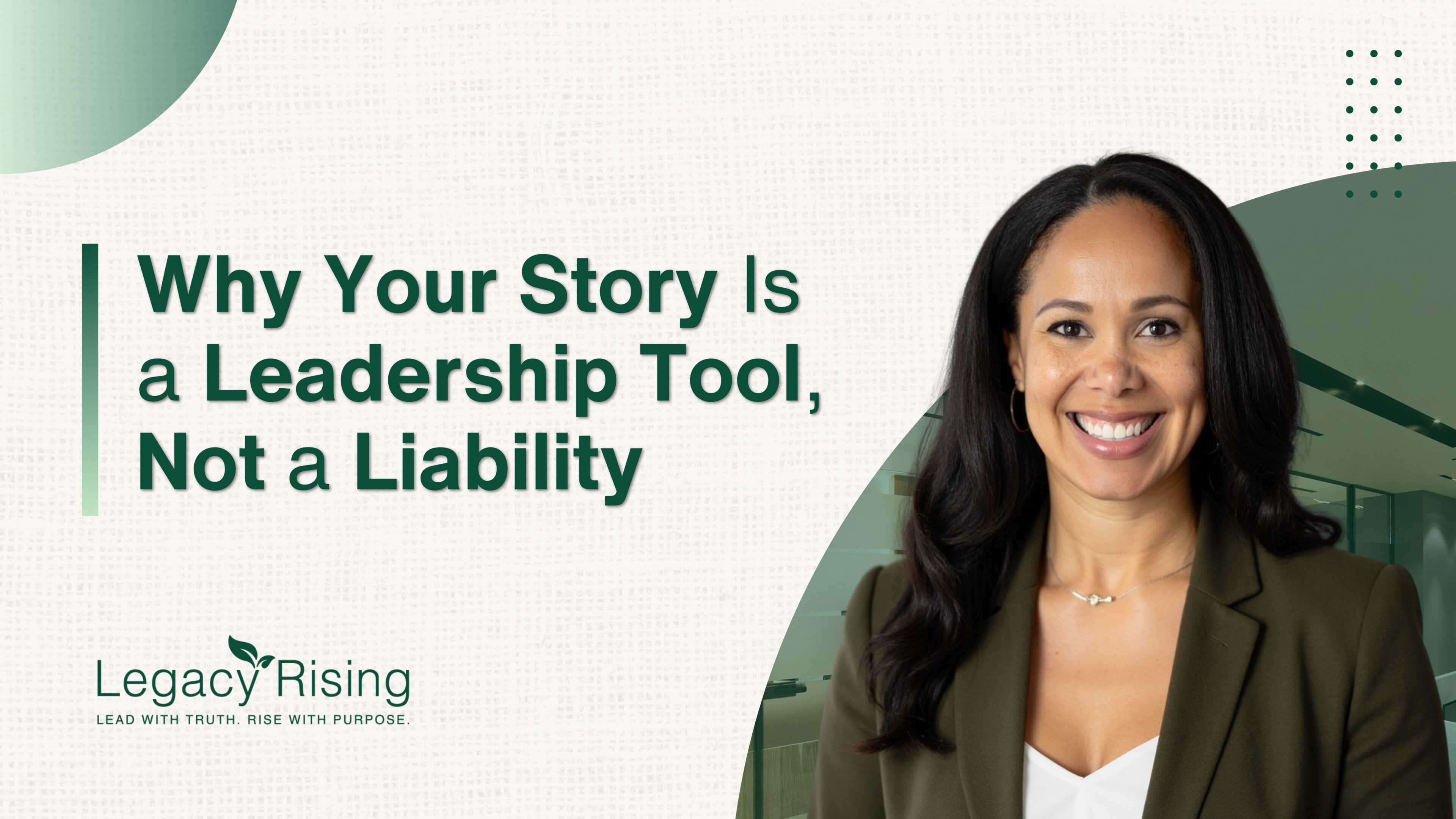 Woman leader reflecting on her story as a source of leadership, trust, and impact